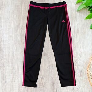 Adidas‎ Womens Climacool Black Joggers Size XL Pink Stripes Athletic Running